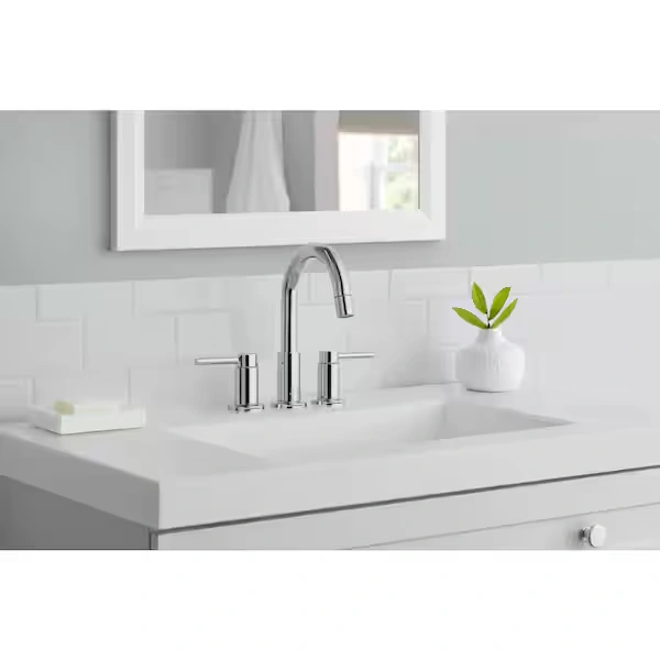  GLACIER BAY Dorind 8 in. Widespread Double-Handle High-Arc Bathroom Faucet in Polished Chrome photo 2