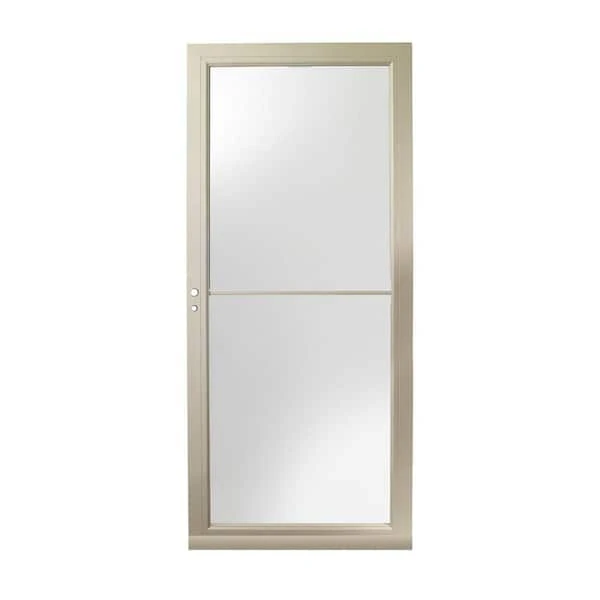 ANDERSEN 3000 Series 36in x 80in Sandtone Left-Hand/Outswing Full View Retractable Aluminum Storm Door