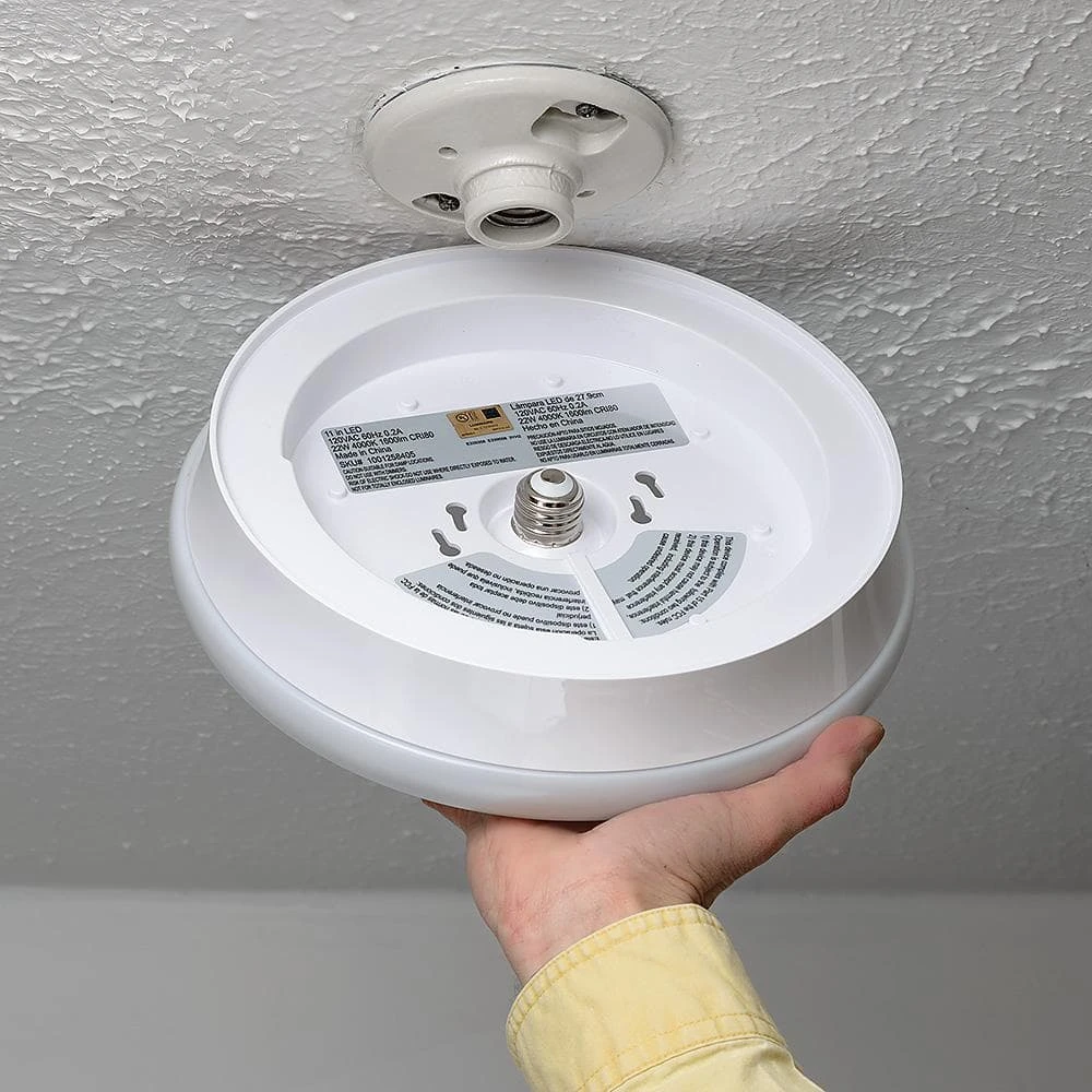 COMMERCIAL ELECTRIC Spin Light 11in LED Flush Mount Ceiling Light 1600 Lumens photo 2