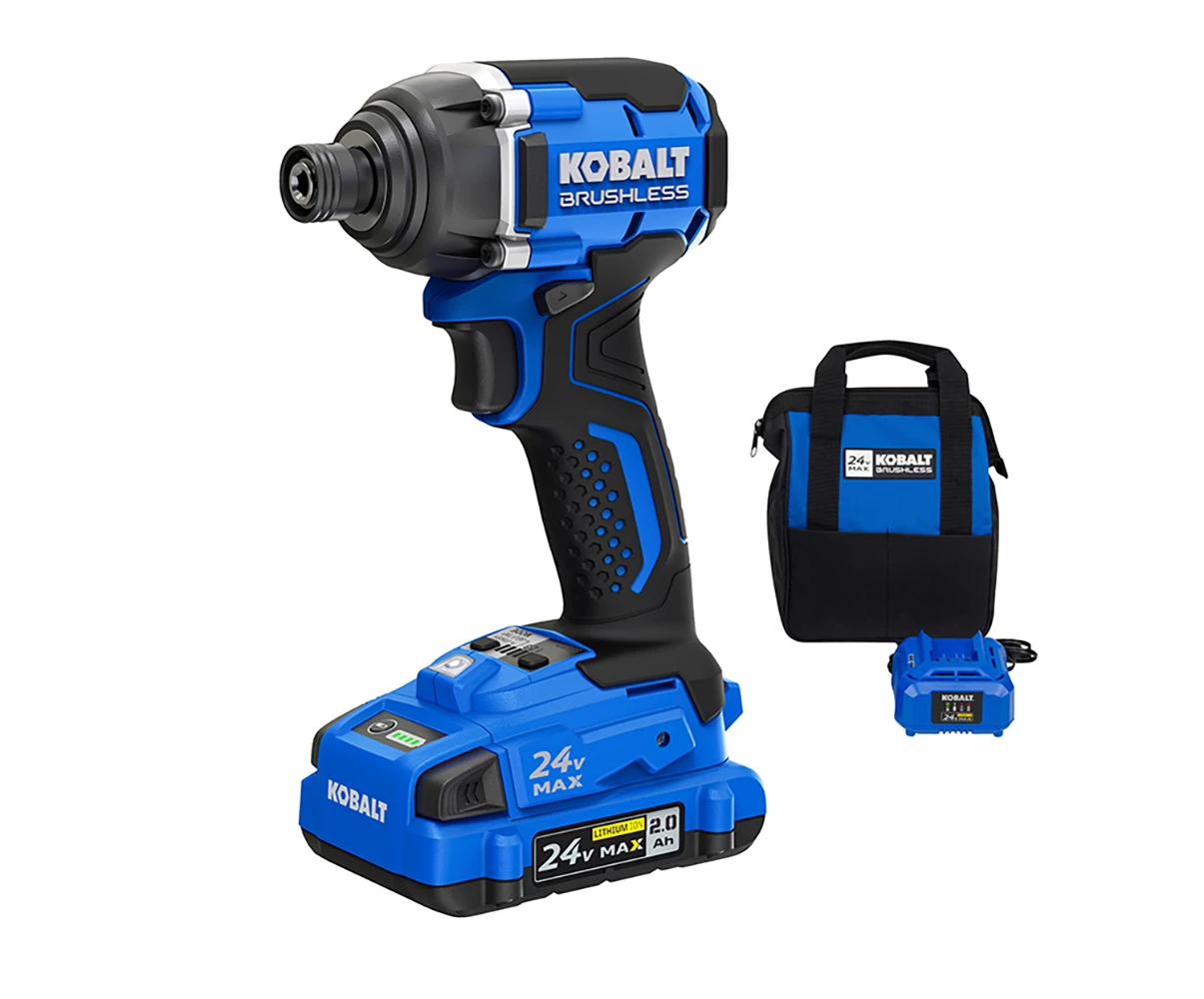KOBALT 24V Max 1/4in Brushless Cordless Impact Driver Kit (Battery and Charger Included)