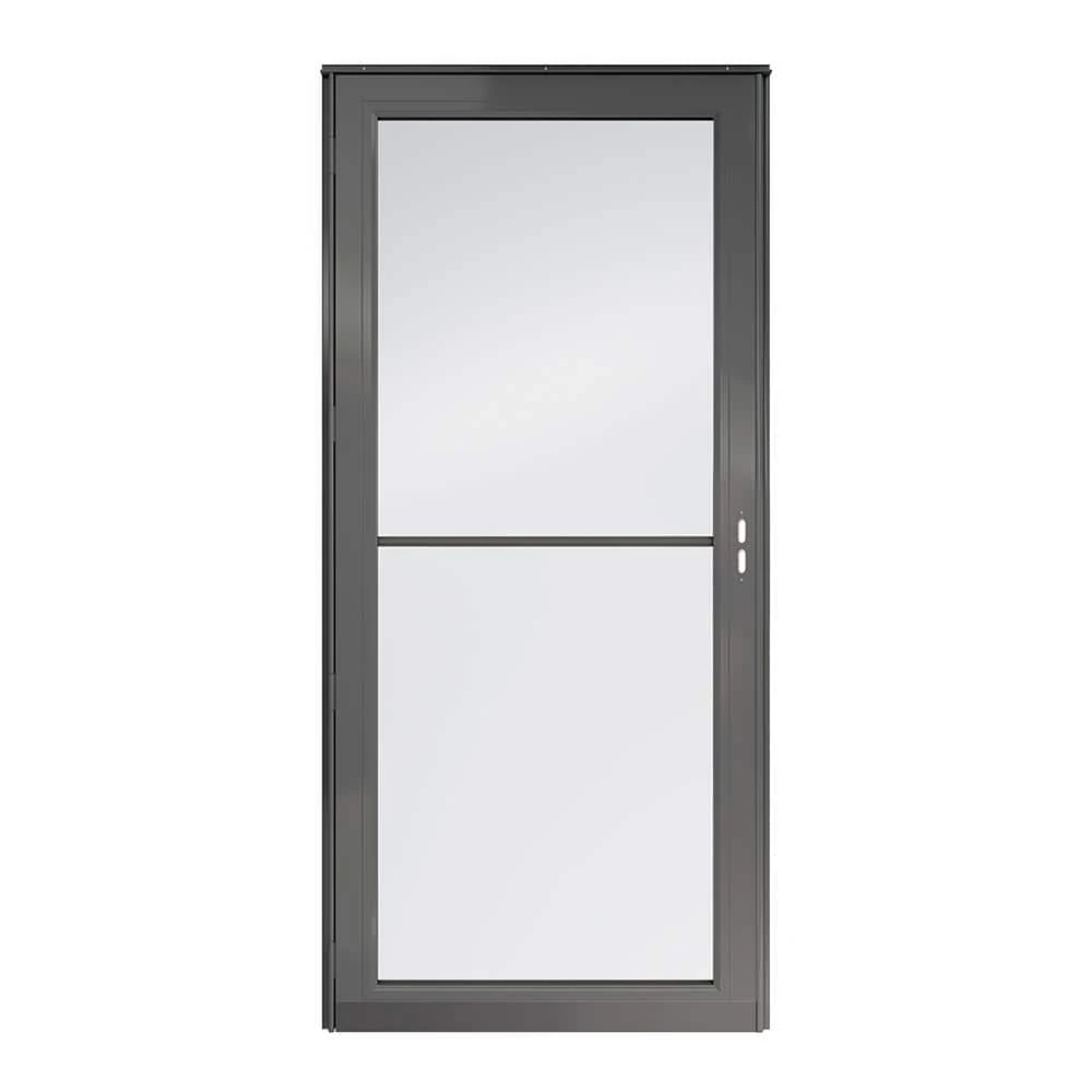 ANDERSEN 3000 Series 36in x 80in Charcoal Gray Right-Hand/Outswing Full View Retractable Aluminum Storm Door
