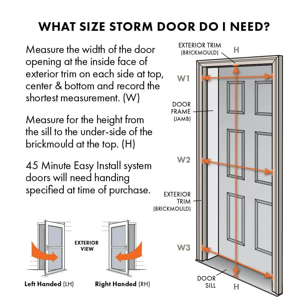 ANDERSEN 3000 Series 36in x 80in Charcoal Gray Right-Hand/Outswing Full View Retractable Aluminum Storm Door photo 4